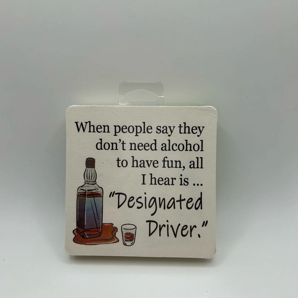 Designated Driver Bar Coasters (pack includes 6 paper coasters) - Picture 1 of 1